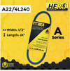 HERO® 1/2 inch x 24 inch Aramid Kevlar Lawn Mower Belt Replacement For Reference A22 4L240