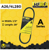 HERO® 1/2 inch x 28 inch Aramid Kevlar Lawn Mower Belt Replacement For Reference A26 4L280