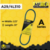HERO® 1/2 inch x 31 inch Aramid Kevlar Lawn Mower Belt Replacement For Reference A29 4L310
