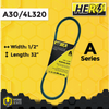 HERO® 1/2 inch x 32 inch Aramid Kevlar Lawn Mower Belt Replacement For Reference A30 4L320