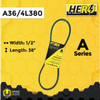 HERO® 1/2 inch x 38 inch Aramid Kevlar Lawn Mower Belt Replacement For Reference A36 4L380