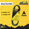 HERO® 1/2 inch x 46 inch Aramid Kevlar Lawn Mower Belt Replacement For Reference A44 4L460