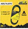 HERO® 1/2 inch x 87 inch Aramid Kevlar Lawn Mower Belt Replacement For Reference A85 4L870