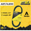 HERO® 1/2 inch x 89 inch Aramid Kevlar Lawn Mower Belt Replacement For Reference A87 4L890