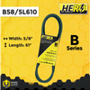 HERO® 5/8 inch x 61 inch Aramid Kevlar Lawn Mower Belt Replacement For Reference B58 5L610