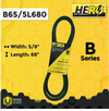 HERO® 5/8 inch x 68 inch Aramid Kevlar Lawn Mower Belt Replacement For Reference B65 5L680