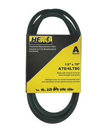  HERO® 1/2 inch x 78 inch Aramid Kevlar Lawn Mower Belt Replacement For Reference A76 4L780