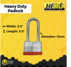 HERO® 2.5" 65mm Heavy Duty Laminated Padlock Reinforced Hardened Steel Shackle For Trailers Machinery Lockers Garages Doors Gates Includes 2 Keys Unique Pattern For Every Lock