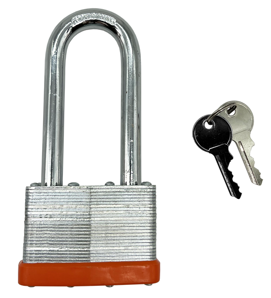 HERO® 2.5" 65mm Heavy Duty Laminated Padlock Reinforced Hardened Steel Shackle For Trailers Machinery Lockers Garages Doors Gates Includes 2 Keys Unique Pattern For Every Lock