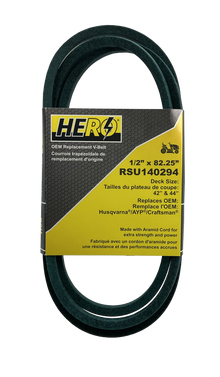  HERO OEM Aramid Kevlar Replacement Belt for AYP 140294, Craftsman 24103, Husqvarna 531300768 - Fits LTH Series with 42" Decks - 1/2" x 82"