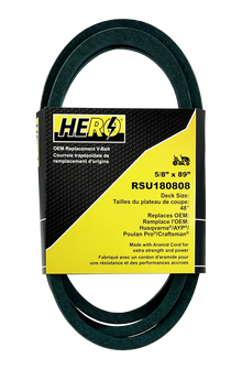  HERO OEM Aramid Kevlar Replacement Belt for AYP 180808, Craftsman 33908, Husqvarna 531300771 - Fits YTH1848X with 48" Deck - 5/8" x 89"