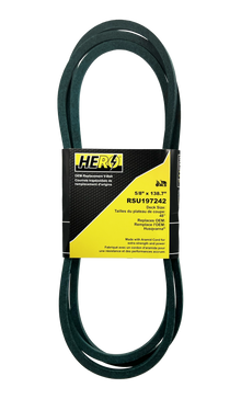  HERO OEM Aramid Kevlar Replacement Belt for AYP 197242, Craftsman 33154, Husqvarna 197242 - Fits Various Models - 5/8" x 138-3/4"