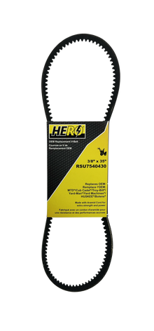  HERO OEM Aramid Kevlar Replacement Belt for MTD 7540430 - Fits Craftsman, Troy Bilt, Cub Cadet - 3/8" x 35"