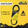 HERO® 1/2 inch x 50 inch Aramid Kevlar Lawn Mower Belt Replacement For Reference A48 4L500