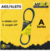 HERO® 1/2 inch x 67 inch Aramid Kevlar Lawn Mower Belt Replacement For Reference A65 4L670