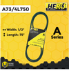 HERO® 1/2 inch x 75 inch Aramid Kevlar Lawn Mower Belt Replacement For Reference A73 4L750