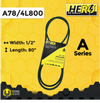 HERO® 1/2 inch x 80 inch Aramid Kevlar Lawn Mower Belt Replacement For Reference A78 4L800