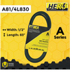 HERO® 1/2 inch x 83 inch Aramid Kevlar Lawn Mower Belt Replacement For Reference A81 4L830