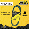 HERO® 1/2 inch x 91 inch Aramid Kevlar Lawn Mower Belt Replacement For Reference A89 4L910